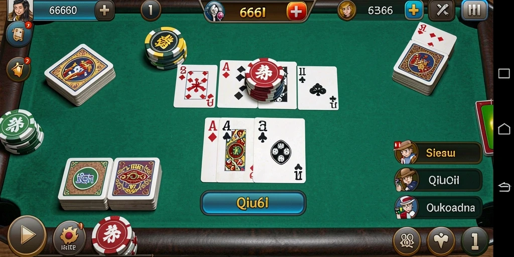 Tangkapan layar gameplay menarik dari 666I yang penuh aksi QiuQiu.