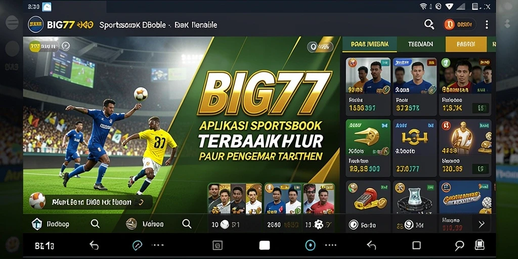 Tangkapan layar menunjukkan antarmuka user-friendly BIG77 dengan pengaturan taruhan yang mudah.