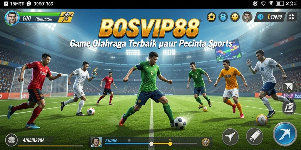 Tampilan gameplay seru dalam <strong>BOSVIP88</strong> dengan aksi olahraga yang mendebarkan.