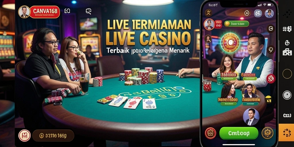 Screenshot gameplay CANVA168 menampilkan pengalaman Live Casino yang mendebarkan.