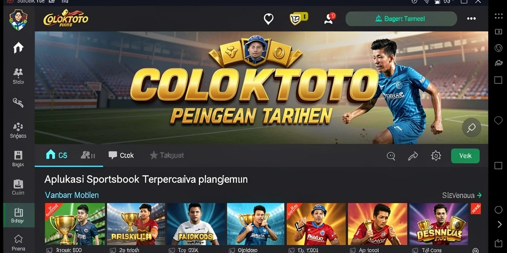 Tampilan antarmuka COLOKTOTO dengan fitur taruhan olahraga yang menarik.