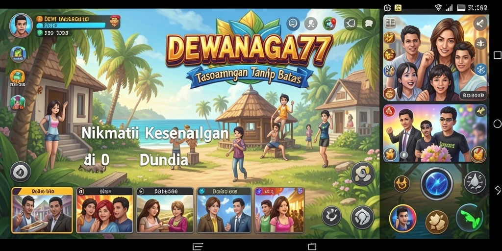 Screenshot gameplay DEWANAGA77 yang menarik dengan grafis cerah.