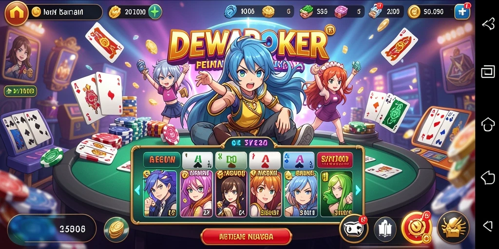 Screenshot DEWAPOKER menampilkan aksi seru dalam dunia Anime.