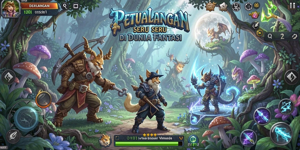 Tampilan gameplay DY01 menunjukkan petualangan heroik yang mendebarkan.