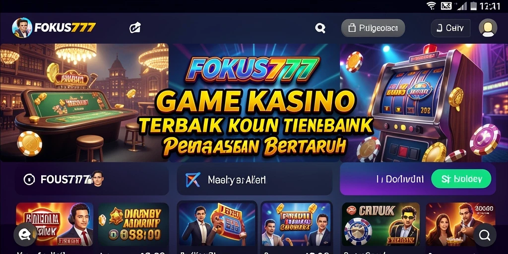 Tampilan menarik dari gameplay Kasino di FOKUS777.