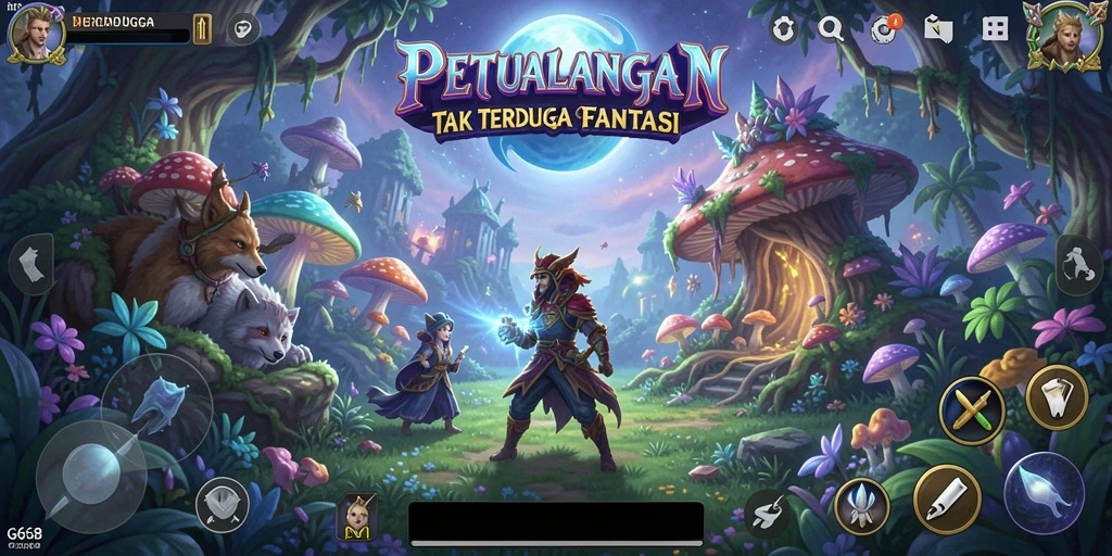 Tampilkan gameplay seru G668 dalam dunia petualangan.