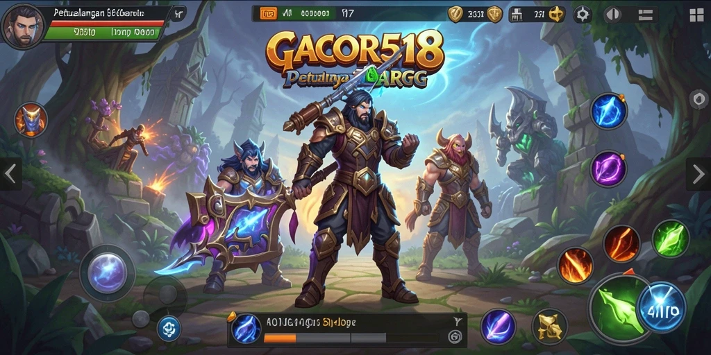 Tampilan menarik gameplay ARPG GACOR518 yang penuh aksi.