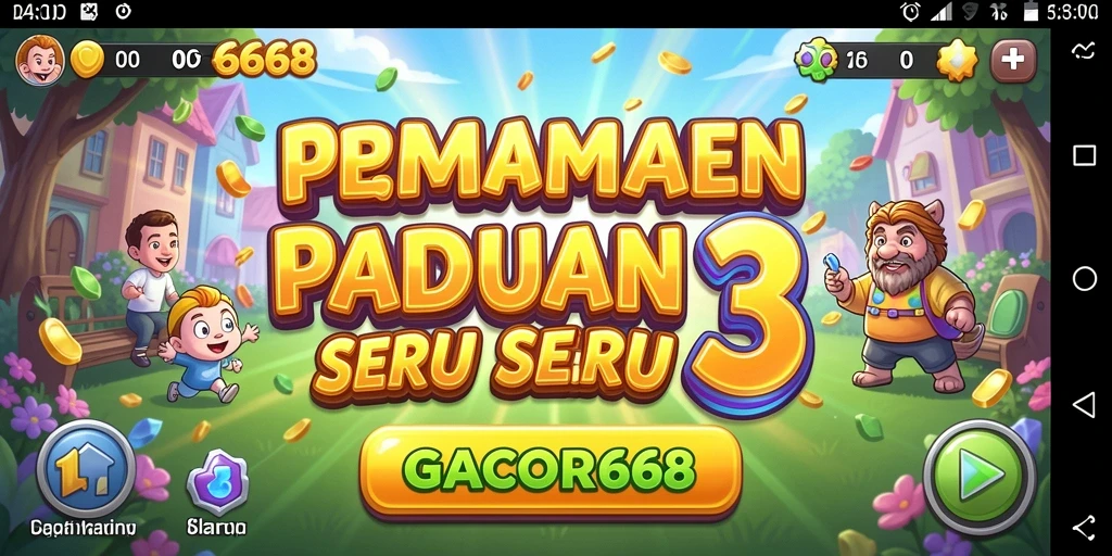 Tampilkan gameplay GACOR668 yang seru dalam level Match-3.