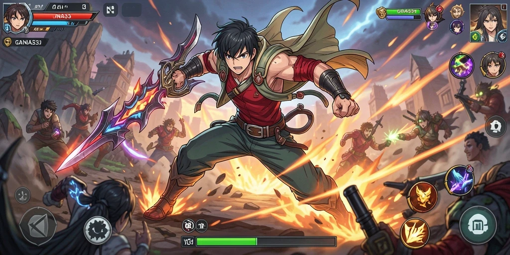 Tampilan screenshot utama game Anime GANAS33 dengan aksi seru.