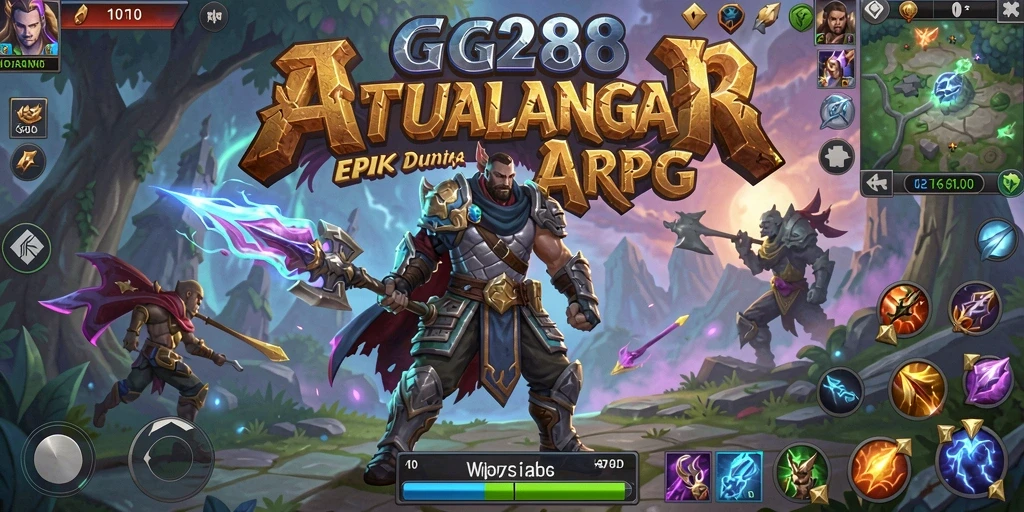 Screenshot gameplay ARPG yang menampilkan pertarungan epik di GG288.