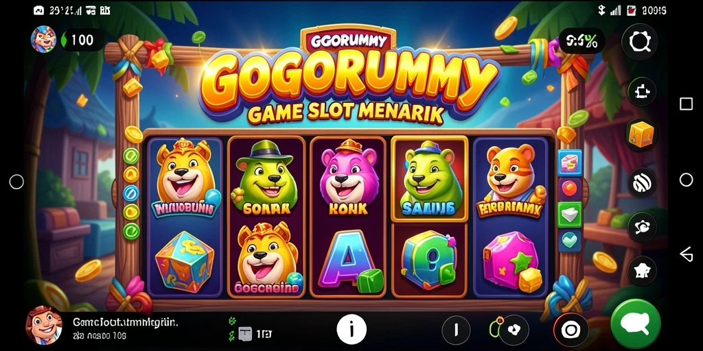 Tampilan utama GOGORUMMY dengan berbagai mesin slot dan grafis menarik.