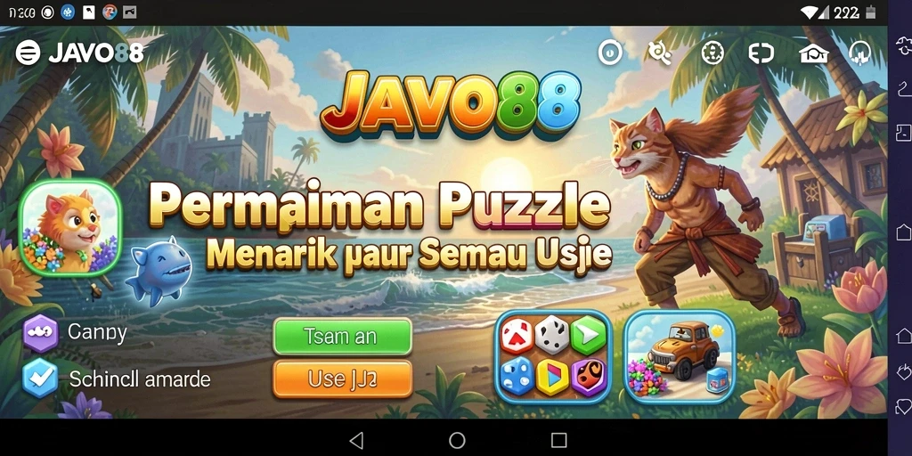 Tampilan gameplay menarik dari JAVO88 dengan beragam puzzle.