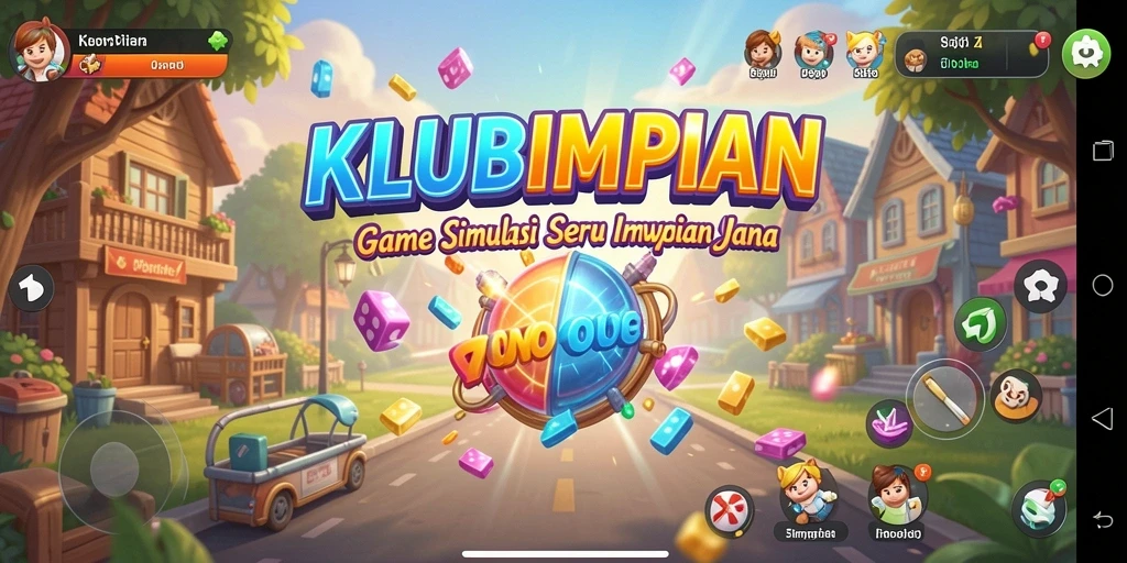 Tampilan gameplay KLUBIMPIAN yang menarik dan interaktif.