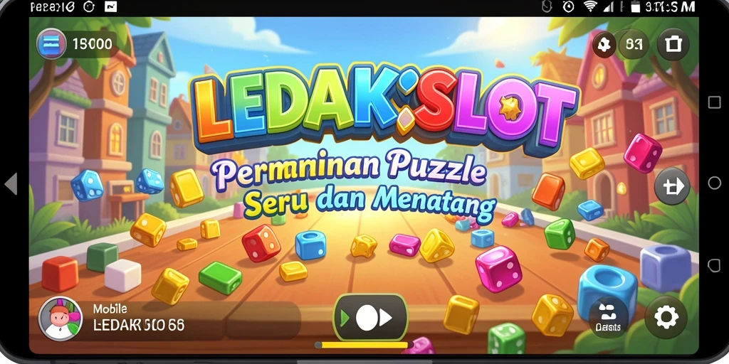 Tangkapan layar gameplay LEDAKSLOT yang menggambarkan tantangan puzzle.