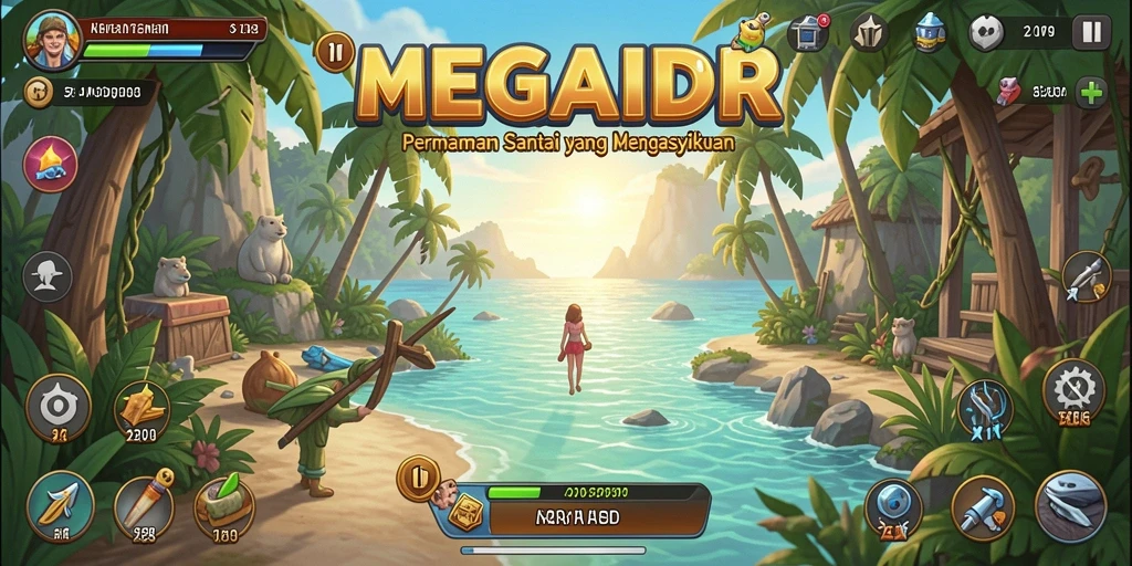 Screenshot MEGAIDR menampilkan gameplay santai yang menarik.