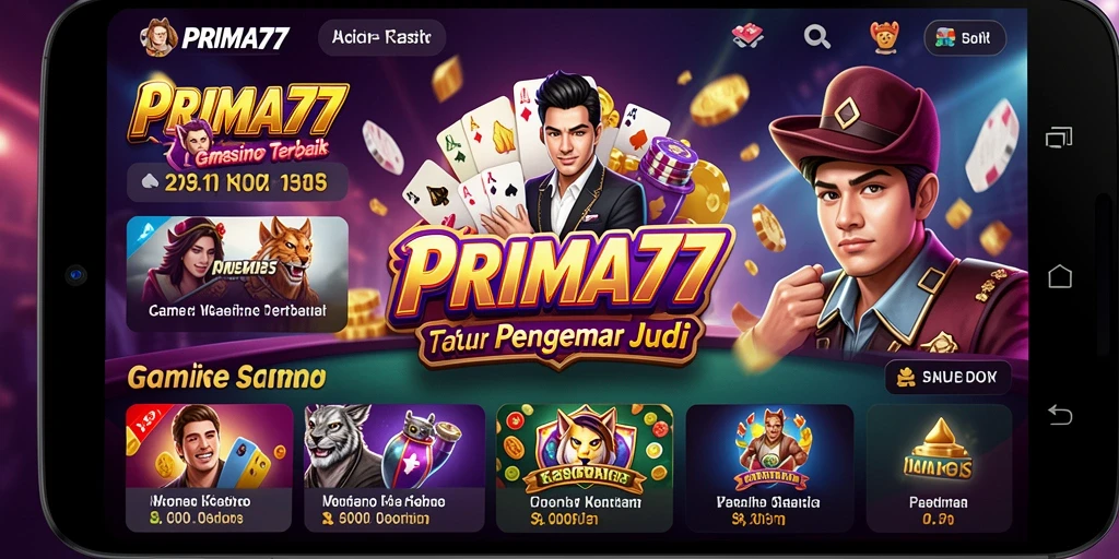 Tampilan gameplay mendebarkan di aplikasi PRIMA77.