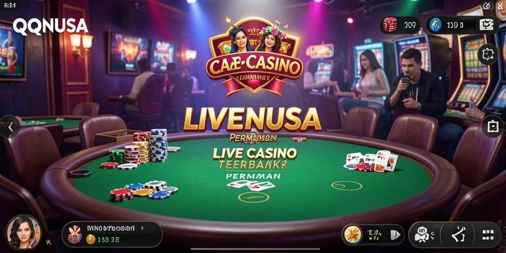 Tampilan gameplay QQNUSA yang mendebarkan di Live Casino.