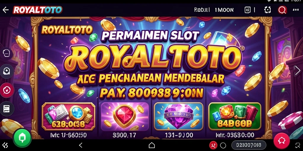 Screenshot gameplay ROYALTOTO menampilkan antarmuka yang menarik dan penuh warna.