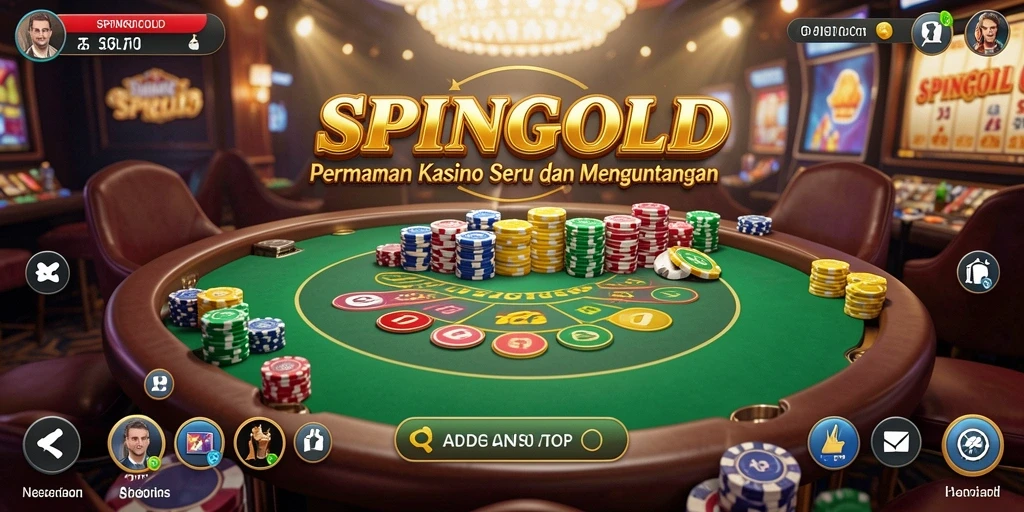 Tampilan gameplay SPINGOLD yang menarik dan penuh aksi Kasino.
