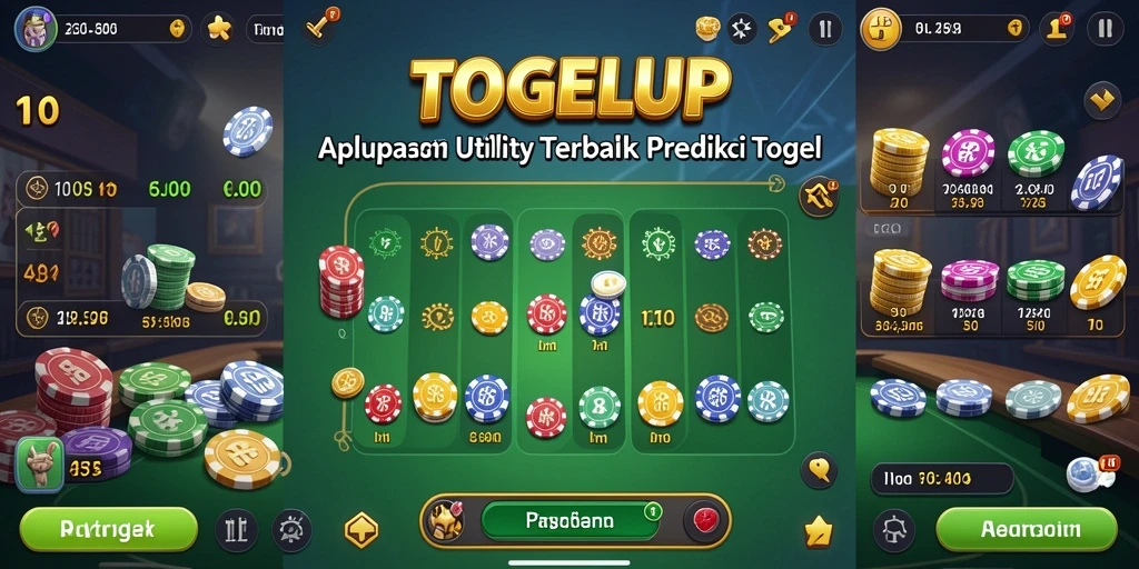 Tampilan antarmuka aplikasi TOGELUP yang sederhana dan informatif.