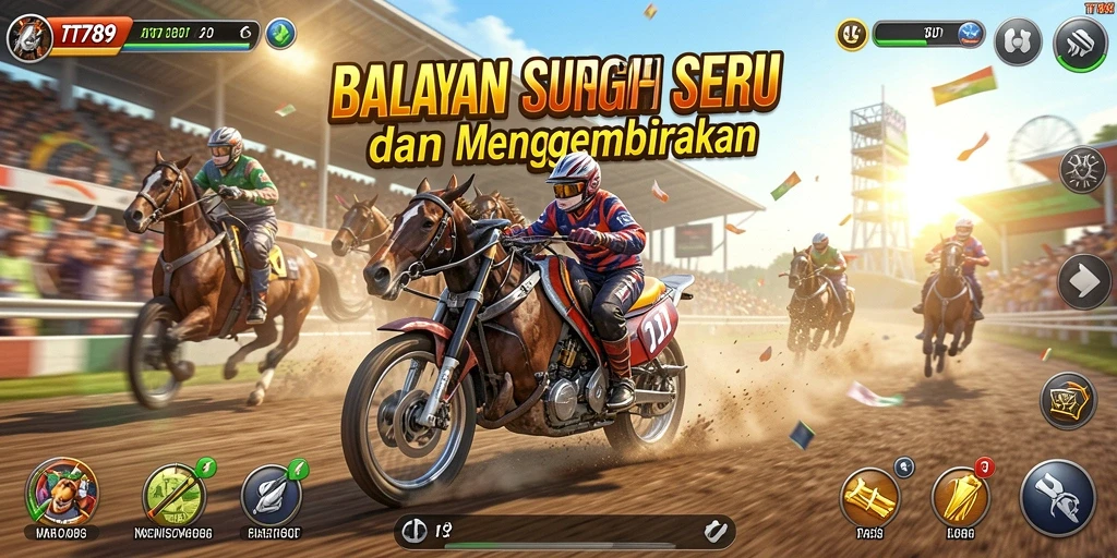 Tampilan gameplay balapan yang seru dan mendebarkan di TT789.